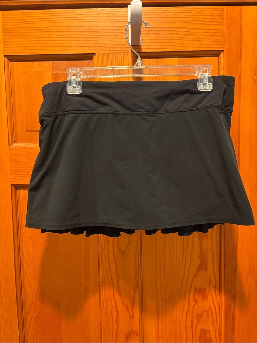 Lululemon Run Black Pace Setter Skirt with Tiered Ruffle Back Size 8 - Picture 2 of 6